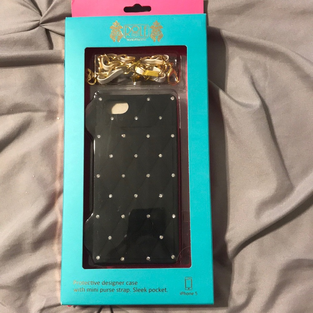 Protective designer case w/purse strap -iPhone 5